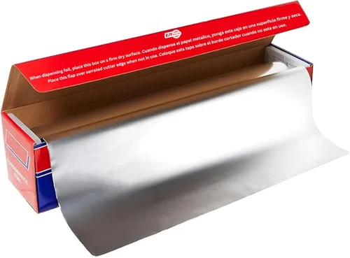 Vista 4 de Papel de aluminio resistente de 18 pulgadas x 500 pies, grado comercial para la industria de servicios de alimentos, papel aluminio plateado