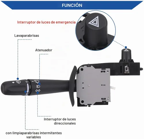 Vista 3 de Obaee Interruptor Multifunción de Señal Giratoria y Limpiaparabrisas Compatible con Camiones Ram 1500 2500 3500 2002-2009, Dakota 2005-2010, Durango