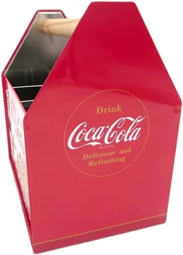 Vista 3 de Tin Box Company - Organizador grande para utensilios, Coca-Cola 2023