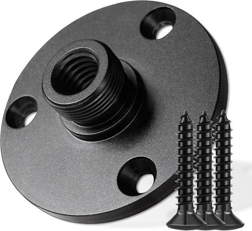 Vista 8 de Abrazadera de micrófono de mesa KB47 – Soporte de abrazadera de metal para micrófono de escritorio resistente con rosca macho 5/8-27 y 3/8-16