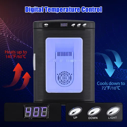 Vista 3 de Incubadora científica de 25 litros para huevos, laboratorio de incubadora digital de calefacción y refrigeración, control preciso de temperatura