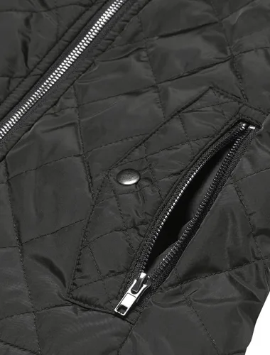 Vista 6 de Allegra K - Chaleco acolchado y ligero, de cuello alto, con cremallera, para mujer