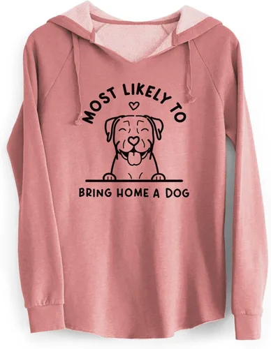Vista 6 de Most Likely to Bring Home a Dog Pitbull - Sudadera con capucha Cali Wave para mujer