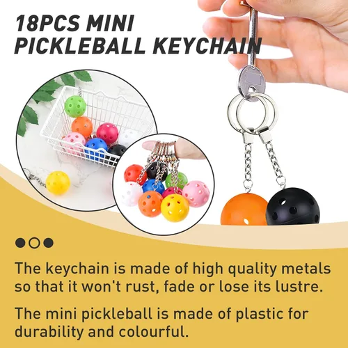 Vista 4 de Llaveros de pickleball - Mini adornos para amantes