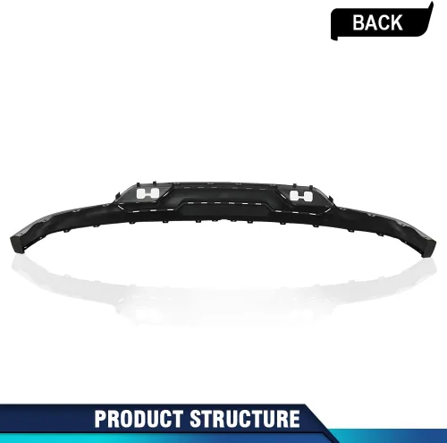 Vista 3 de PIT66 Cenefa de parachoques delantero texturizada con agujeros de gancho de remolque compatible con Chevy Silverado 1500 2016-2018/Silverado 1500 LD