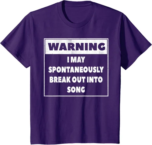 Vista 23 de Advertencia I may Spontaneously romper en canción camiseta