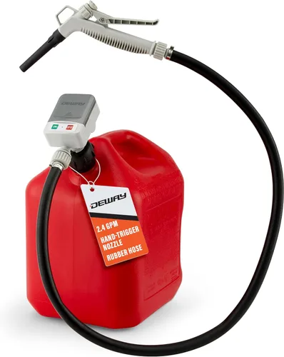Vista 10 de Bomba de transferencia de combustible DeWay para bidón de gasolina con boquilla de apagado automático de precisión Flujo rápido de 2.4 GPM