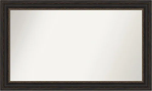 Vista 1019 de Amanti Art Espejo de pared personalizado no biselado (25 x 25 pulgadas), marco de bronce acentuado, varios tamaños personalizados, espejo de baño