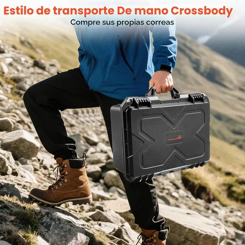 Vista 5 de Estuche rígido para cámara DSLR SLR lente impermeable viaje resistente a