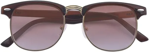 Vista 2 de Gafas de sol redondas sin montura semicarco, gafas de sol vintage miopes para conducir 100% bloqueo UV (-4.0)