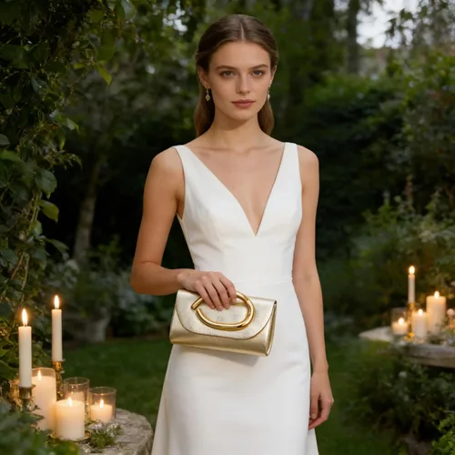 Vista 7 de MYHOZEE Bolso de mano para mujer, de cuero vegano, formal, elegante, para boda, bolso de mano de moda, con asa dorada