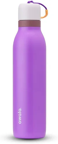 Vista 14 de Botella de agua aislada con tapa Twist de acero inoxidable Owala FreeSip con pajita para deportes y viajes, sin BPA, 24 onzas, Angel Food Cake