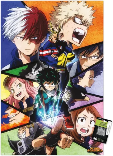 Vista 6 de My Hero Academia - Póster de pared con alfileres
