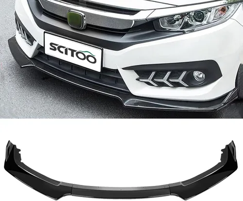 Vista 53 de SCITOO Alerón de borde de parachoques delantero mate negro para Ford Focus ST años 2013-2014 - Spoiler frontal de polipropileno