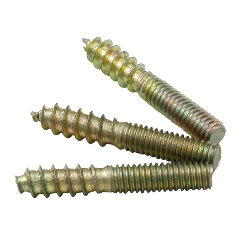 Vista 4 de Hitefu 20 piezas de pernos colgantes, tornillos dobles extremos M4 de 1" (25mm) de longitud, tornillo de espiga M4 para muebles de madera