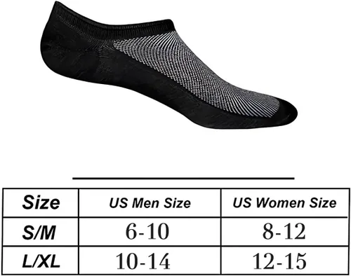 Vista 2 de Faustine Calcetines invisibles de corte bajo para hombre, antideslizantes, 8 pares, 16 pares