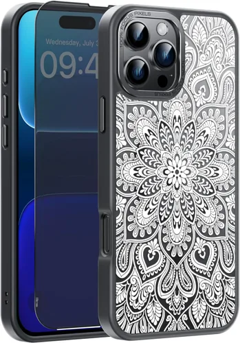 Vista 39 de Goodon para iPhone 15 Pro Max con protector de pantalla de privacidad, compatible con Magsafe, funda translúcida mate a prueba de golpes - Linda