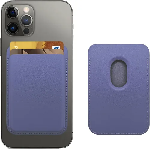 Vista 15 de Cartera magnética compatible con MagSafe para iPhone 17, 16, 15, 14, 13, 12 Pro Max Plus, sin recortes, tarjetero seguro Mag 3 para teléfono celular