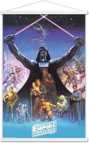 Vista 10 de Trends International Star Wars: The Empire Strikes Back 40th - Póster de pared de Darth Vader, 14.725 x 22.375 pulgadas, versión enmarcada de madera