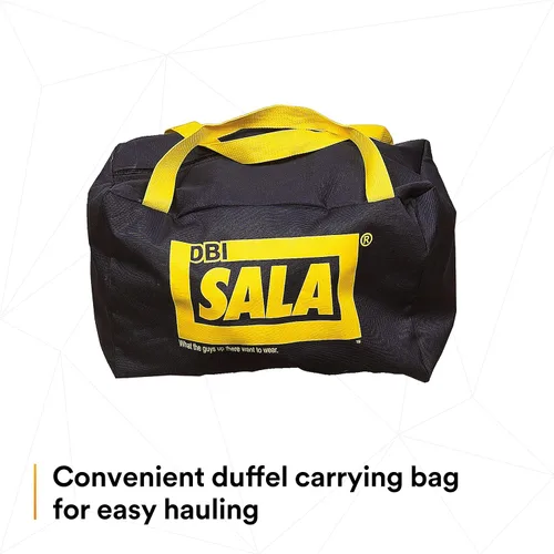 Vista 10 de 3M DBI-SALA Sayfline 7600505 Sistema de línea de vida horizontal, cuerda Kernmantle de 50 pies con tensor, absorbente de energía, dos adaptadores