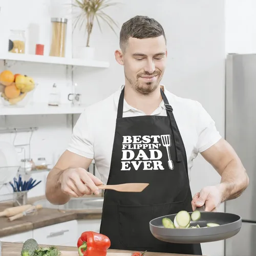 Vista 5 de Funny Apron for Men Women,Humorous Kitchen Apron- Grilling Cooking BBQ Accessories, Gift for Dad Husband
