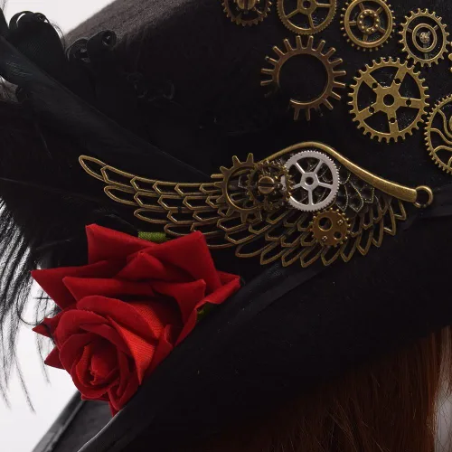 Vista 4 de GRACEART Sombreros unisex steampunk con gafas para hombres y mujeres varios estilos