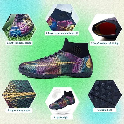 Vista 6 de GRESKY Botines de fútbol para hombre AGFG