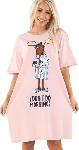 Vista 9 de Lazy One Camisones para mujer, lindo camisón para mujer, diseños de animales Camisón azul Bear Hug