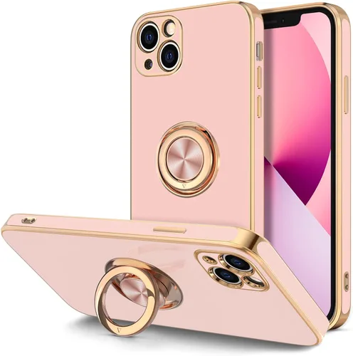 Vista 16 de Hython Funda para iPhone 13 con Soporte de Anillo [Soporte de Anillo Giratorio de 360° con Base Magnética] [Compatible con Soporte de Coche] Bonita