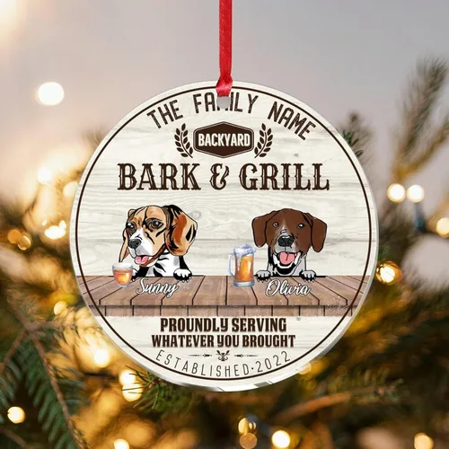 Vista 15 de SILYHEART Christmas Acrylic Ornaments Beagle Dog & Shikoku Dog Christmas Souvenirs Custom Family Dog Name Vintage Dog Home Christmas Memorial Gifts
