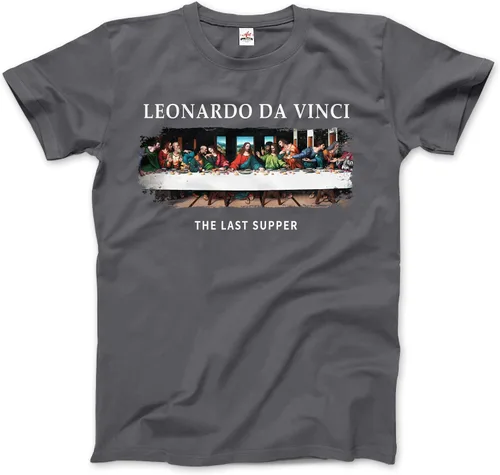 Vista 9 de Productos Leonardo Da Vinci - The Last Supper Camiseta de arte (Adultos, Niños, Manga Corta y Larga) Negro