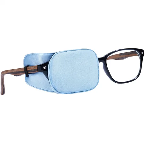 Vista 40 de Parche de ojo de seda Astropic para gafas de adultos y niños para cubrir cualquier ojo (Mediano, Violeta)