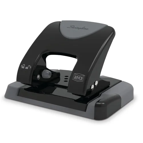 Vista 8 de Swingline - Perforadora de 2 agujeros, perforadora de 20 hojas, perforadora de papel, mango de confort de bajo esfuerzo SmartTouch, guía