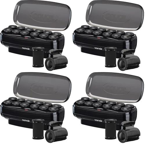 Vista 10 de Conair - Rulos calientes para cabello largo, mediano y corto, 12 rulos calientes Jumbo de 1 ½" con clips, rizadores para mujeres, volumen y rizos
