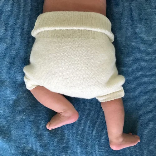 Vista 5 de Ecoable Funda para pañales de lana merina orgánica, cubierta de pañal de punto durante la noche para pañales de tela ajustada y zapatos planos