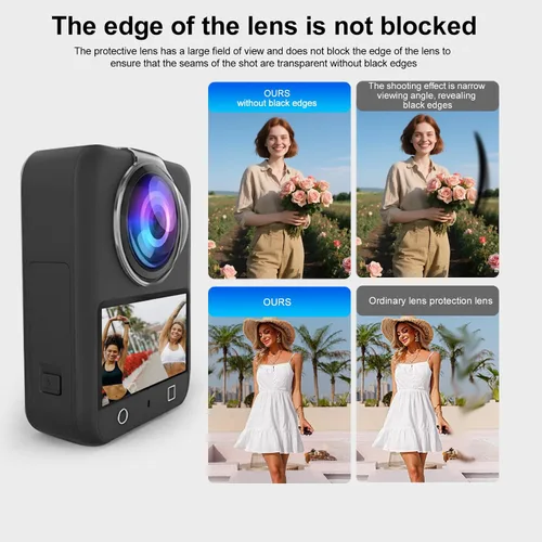 Vista 8 de PULUZ Protector de lente para DJI Osmo Action 360, cubierta protectora de PC HD Sport Camera Lens Protector a prueba de golpes/resistente a