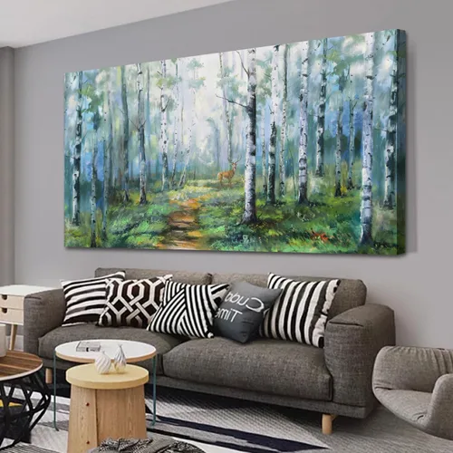 Vista 10 de Enartly Arte de pared texturizado 3D con ondas oceánicas para sala de estar, paisaje marino azul, velero, lienzo, pintura costera, obra de arte