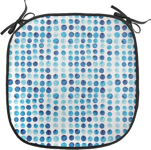 Vista 231 de Ambesonne Cojín de asiento para silla de flores, detalles florales con hojas y remolinos, estampado artístico romántico y vívido y vibrante