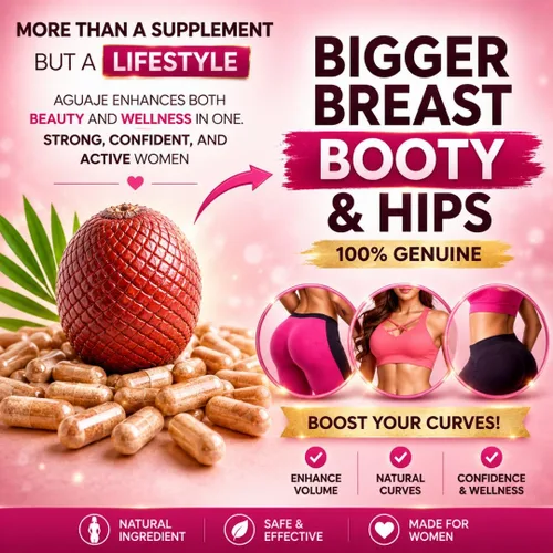 Vista 3 de Curvas naturales y equilibrio hormonal – Pastillas de Aguaje para mujeres por CurvyFruit – Soporte para glúteos, caderas y busto – 100 cápsulas