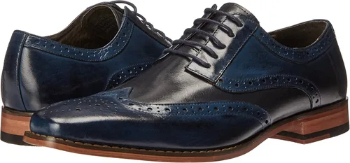 Vista 7 de Stacy Adams Tinsley Wingtip Zapatos Oxford con cordón, Azul