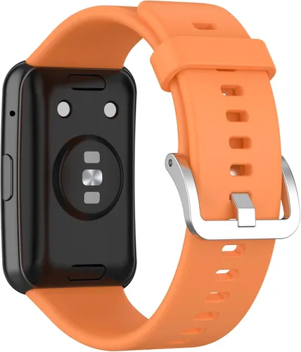 Vista 9 de E ECSEM Correas compatibles con HUAWEI Watch FIT - Correa de repuesto suave, flexible e impermeable, accesorio clásico, para Huawei Watch FIT Negro