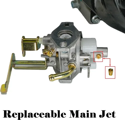 Vista 3 de JMCHstore Carburador de alto rendimiento con jet principal reemplazable para FRP GMB100, minibicicleta Coleman CK100-S CC100X Mini Bike CT100U GK100