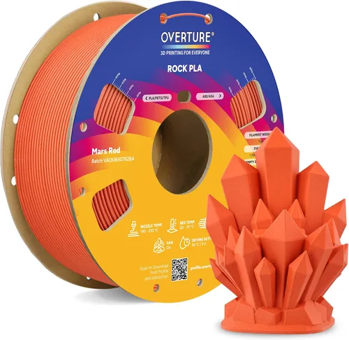Vista 28 de OVERTURE - Filamento PLA Rock de 1.75 mm, para impresora 3D de mármol, carrete de 2.2 libras, precisión dimensional +/- 0.02 mm, para impresoras FDM