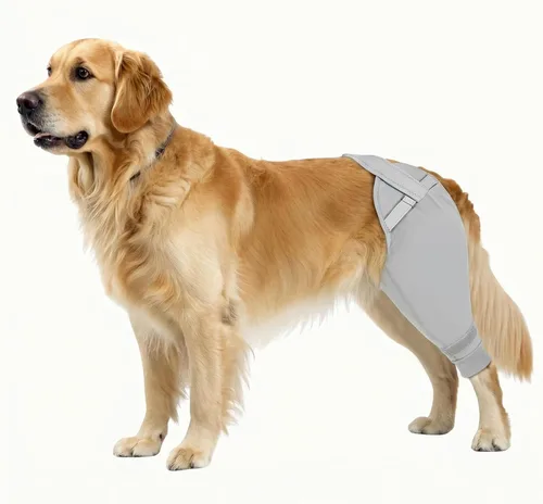 Vista 11 de Funda para patas traseras de perro para dejar de lamer, cubierta mejorada para patas traseras para dejar de resbalar, para cirugía TPLO, condiciones