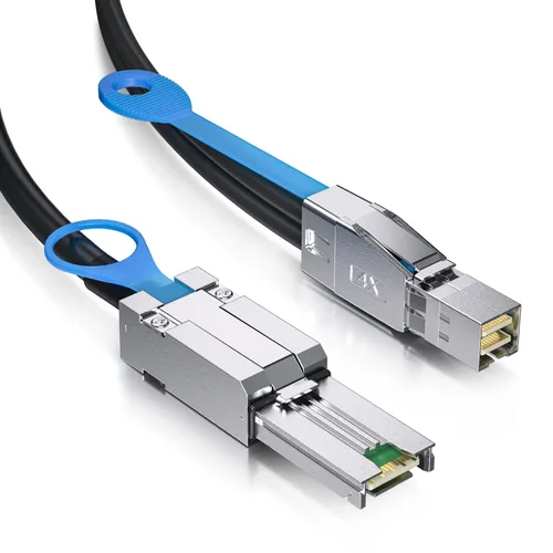 Vista 7 de ipolex Cable híbrido externo Mini SAS HD SFF-8088 a SFF-8088 para servidor, tarjeta Raid y controlador PCI Express, 3.3 ft