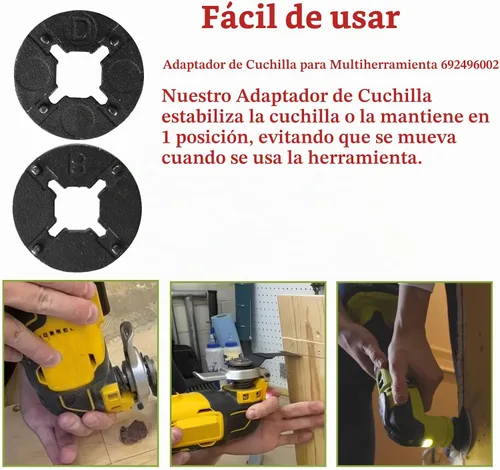 Vista 5 de 692496002 Adaptador de cuchilla multiherramienta para RID-GID JobMax Ridgid Multi-Tool Head Reemplazo Ryobi Cabezal multiherramienta PSL1MT01