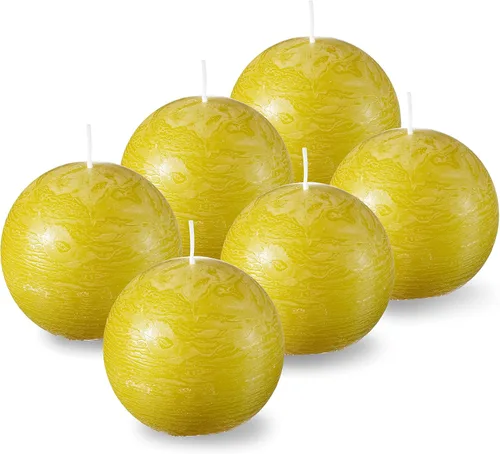 Vista 8 de SPAAS - Velas redondas blancas rústicas, velas de bola blanca de 3 pulgadas, uso como velas decorativas para bodas, celebraciones, vacaciones