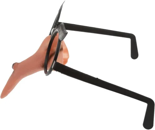 Vista 7 de Novedoso disfraz de nariz de bruja para despedida de soltera, gafas de noche, marco de Halloween, accesorios