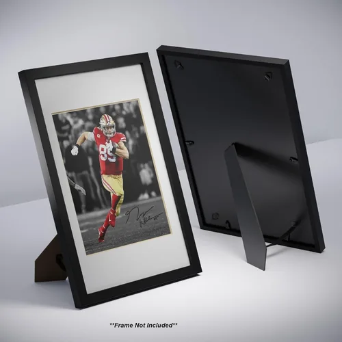Vista 3 de Ikonic Fotohaus George Kittle Epic Rush - Impresión de autógrafos con foto firmada, arte de pared para decoración del hogar