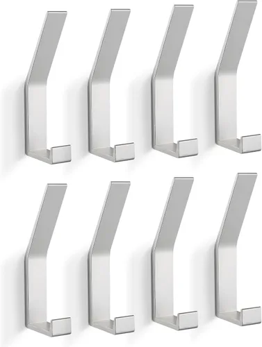 Vista 17 de Ganchos para Perchero Montados en la Pared, Negro, 2 Paquetes, Ganchos de Cuerda para Toallas de Baño para Cocina, Puerta, Gabinete, Baño